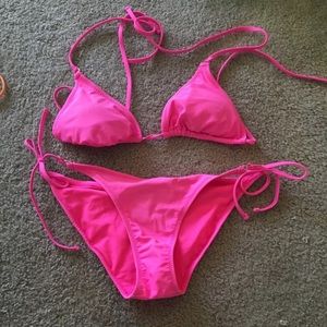 Neon Pink Bikini Size L